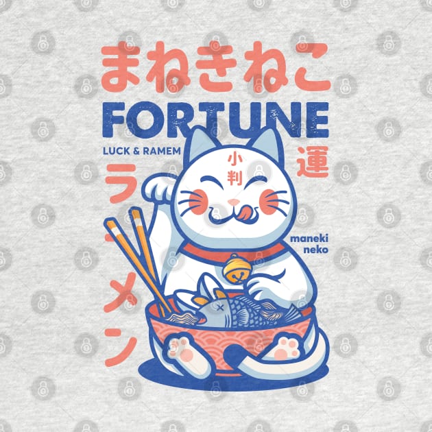 Maneki Neko fortune and noodle cat ramen by redwane